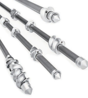 10 - 120 มม. Dia เครื่องอัดรีดเพลาเครื่องอัดรีดสกรูคู่ความยาว 500 - 9000 มม