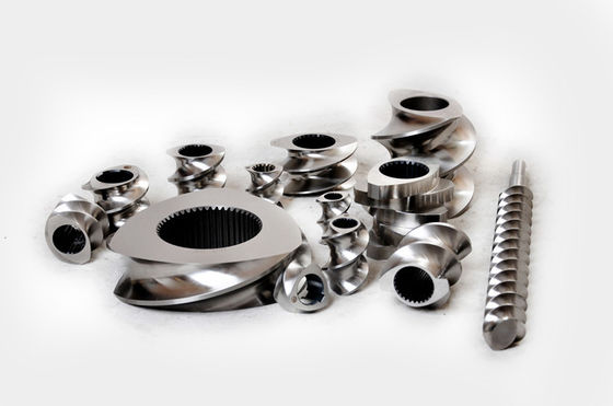 คุณภาพ องค์ประกอบสกรูสำหรับเครื่องอัดรีดสกรู TEM58SS ของโตชิบาคู่สำหรับโลหะผสม PC / ABS HIP โรงงาน